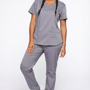 Gray fashion nova scrubs